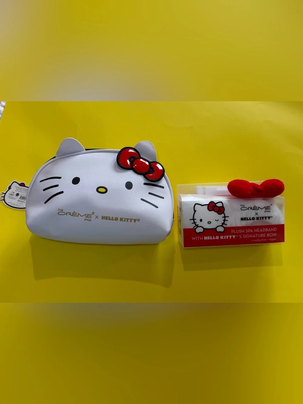Hello Kitty White Kids Pouch with Red Bow Accent